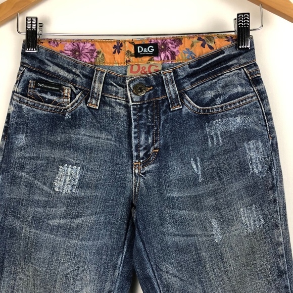 Dolce & Gabbana D&G Bootcut Distressed Jeans - Picture 2 of 8